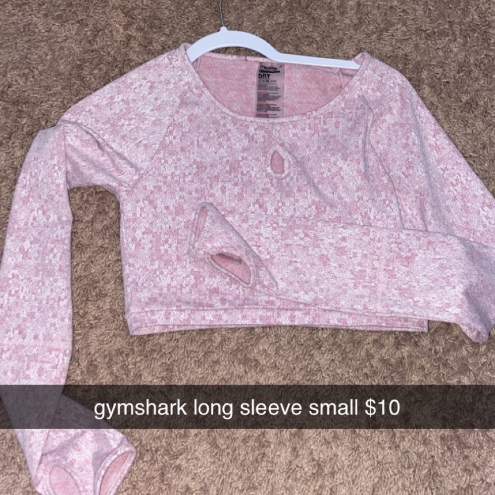 gymshark cropped workout long sleeve